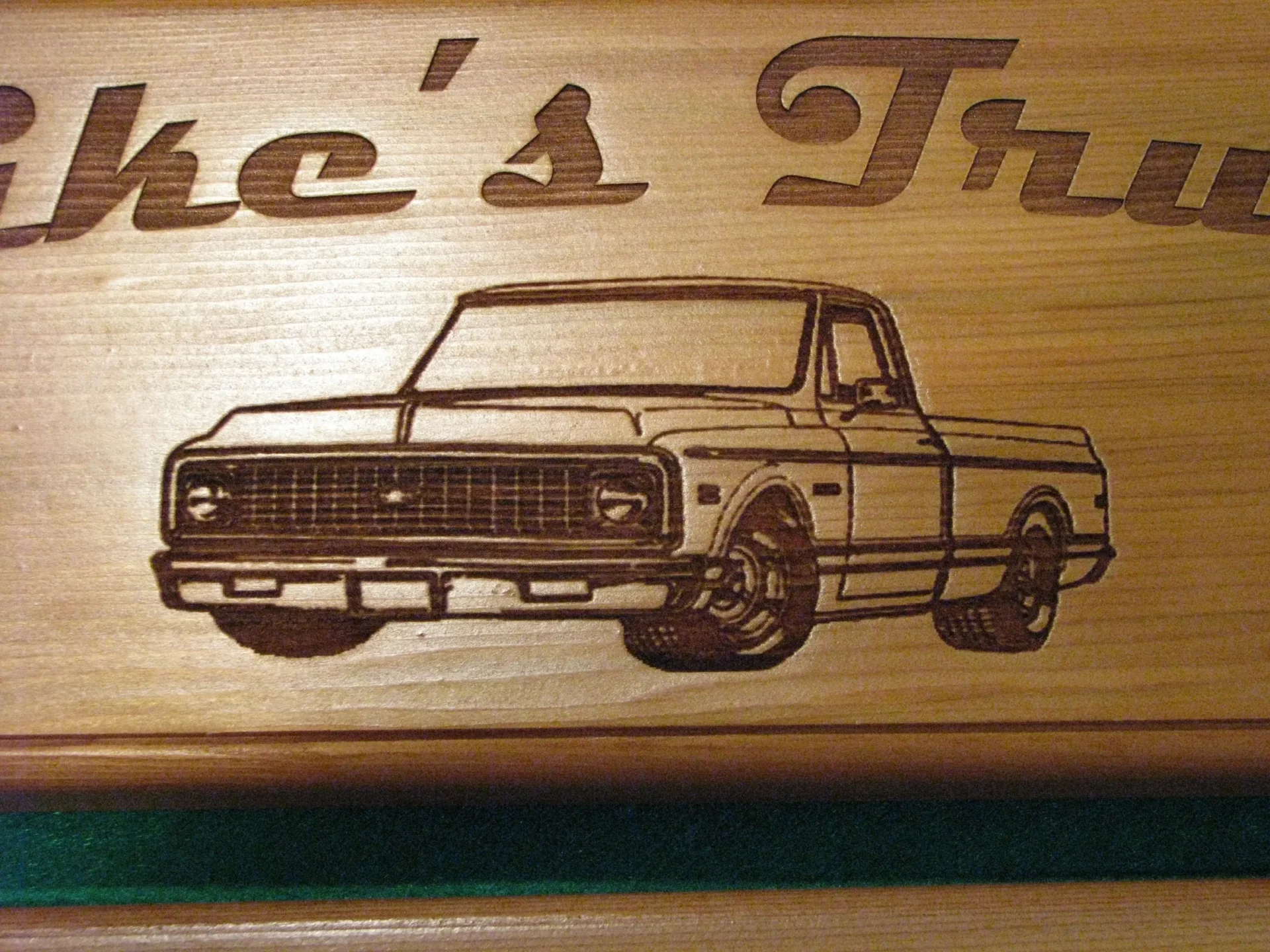 car carving on wood